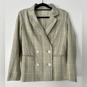 Urban Outfitters Women Light Green Oversized Double Breasted Blazer Size XS EUC